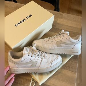 Axel Arigato white & beige Dice-A sneakers. Size EU 39 / US 8.5